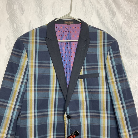 Bruno Conte by Don Jonathan plaid Blazer men's xl - Picture 3 of 10